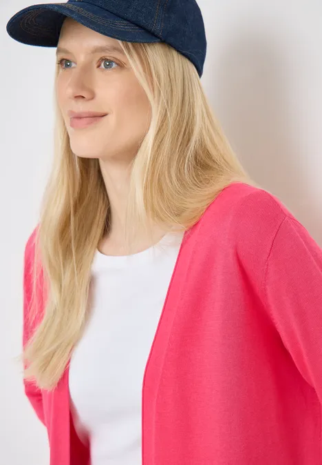 Cardigan de base geranium red