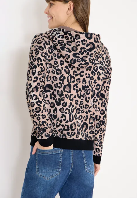 Sweat à capuche Leo urban taupe