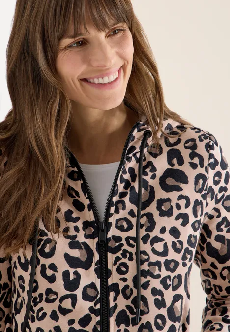 Sweat à capuche Leo urban taupe