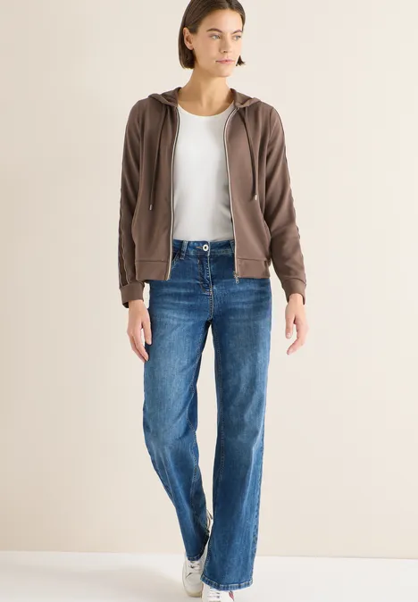 Gallonstreifen Sweatjacke urban taupe Gallonstreifen Sweatjacke urban taupe