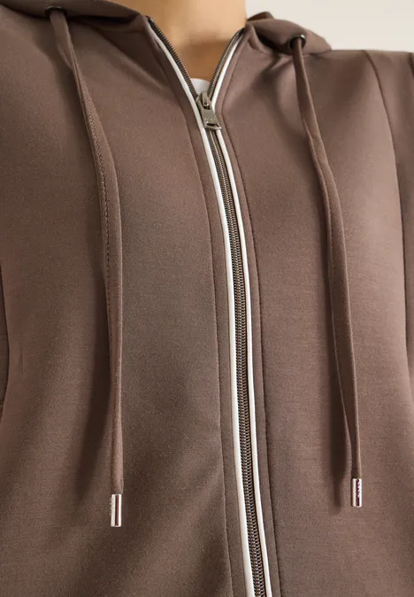 Gallonstreifen Sweatjacke urban taupe Gallonstreifen Sweatjacke urban taupe