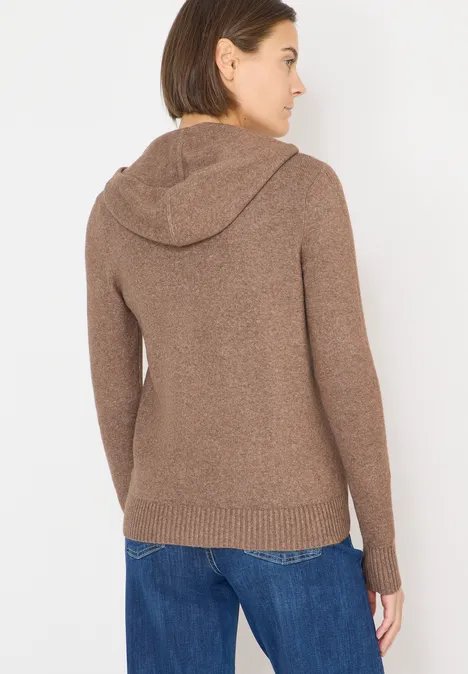Cosy Cardigan mit Hoodie urban taupe melange Cosy Cardigan mit Hoodie urban taupe melange