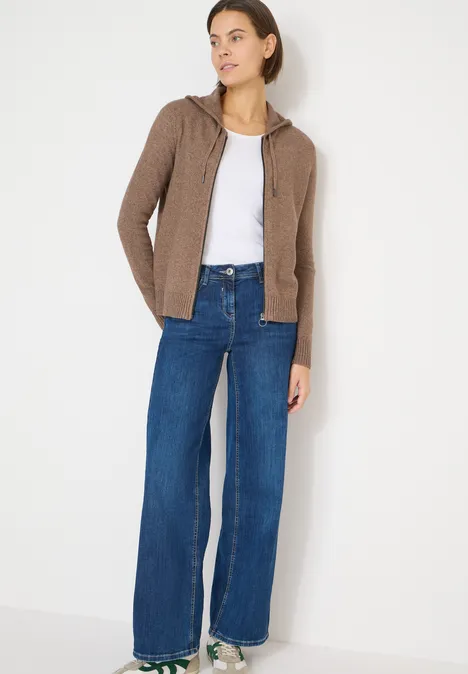 Cosy Cardigan mit Hoodie urban taupe melange Cosy Cardigan mit Hoodie urban taupe melange