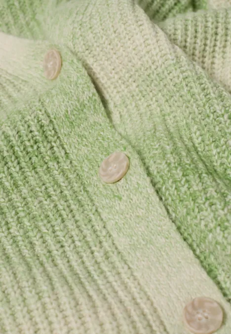 Cardigan Space Dye V-Neck bamboo green melange Cardigan Space Dye V-Neck bamboo green melange