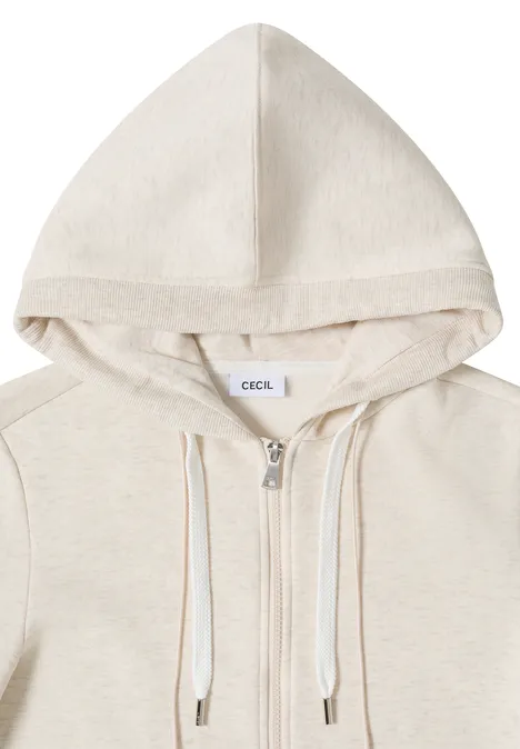 Hoodie Jacke pearl beige melange Hoodie Jacke pearl beige melange