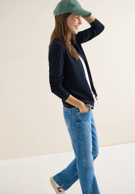 Blouson in Unifarbe universal blue