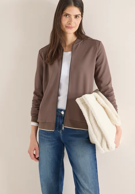 Blouson in Unifarbe urban taupe