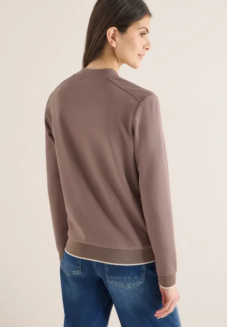 Blouson in Unifarbe urban taupe