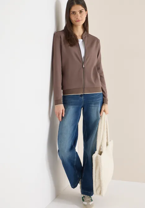 Blouson in Unifarbe urban taupe