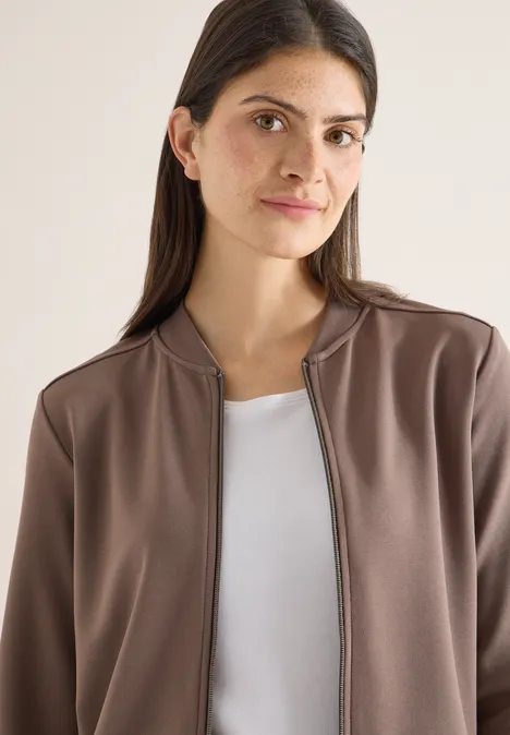 Blouson in Unifarbe urban taupe