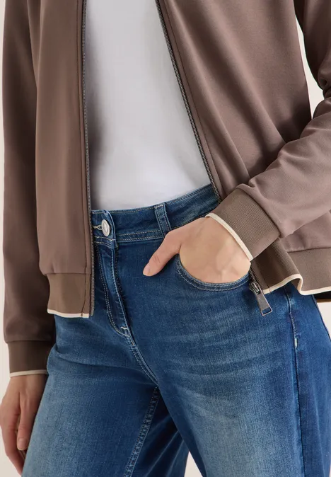 Blouson in Unifarbe urban taupe