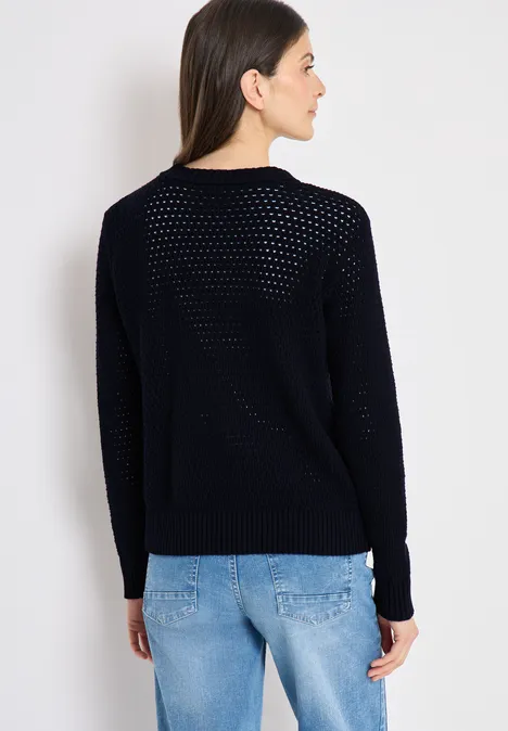 Gehaakt vest universal blue