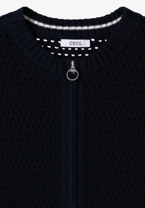 Gehaakt vest universal blue