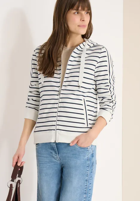 Langarm Sweatjacke mit Kapuze universal blue