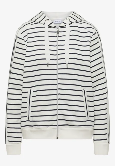 Langarm Sweatjacke mit Kapuze universal blue