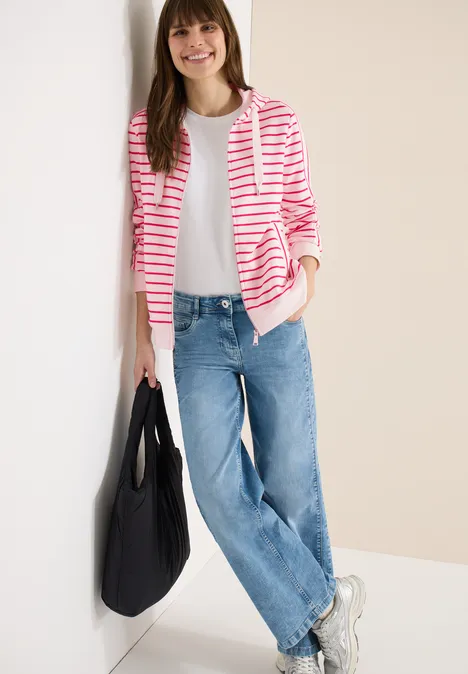 Langarm Sweatjacke mit Kapuze beetroot pink