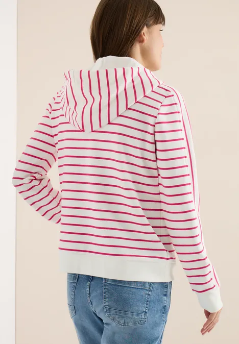 Langarm Sweatjacke mit Kapuze beetroot pink