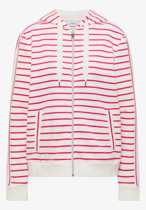 Langarm Sweatjacke mit Kapuze beetroot pink