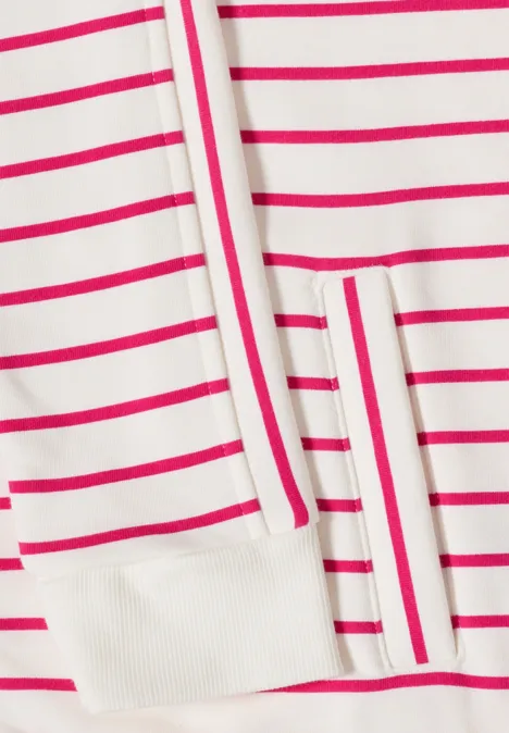 Langarm Sweatjacke mit Kapuze beetroot pink