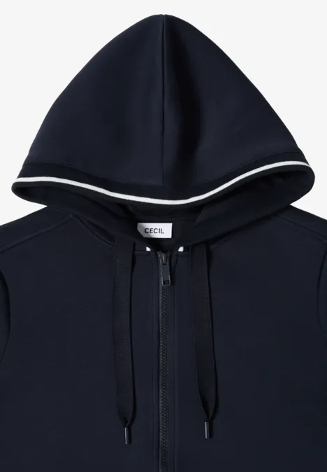 Veste sweat à manches courtes avec capuche universal blue