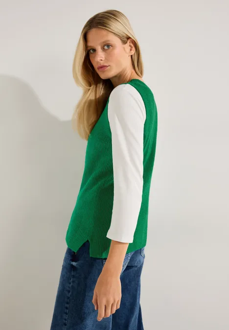 Débardeur en tricot cosy bright green melange