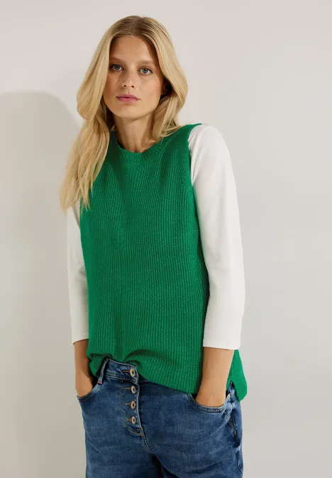 Débardeur en tricot cosy bright green melange