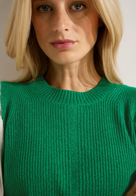 Débardeur en tricot cosy bright green melange