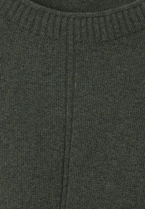 Pullover in Melange dynamic khaki melange