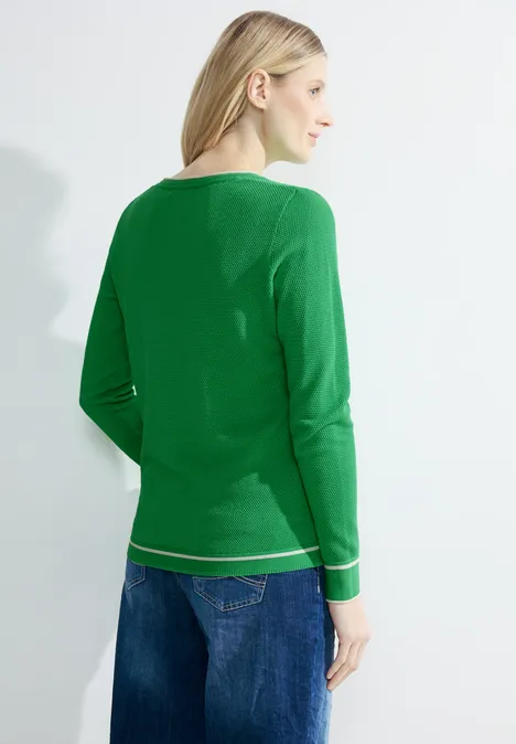 Struktur Strickpullover celery green