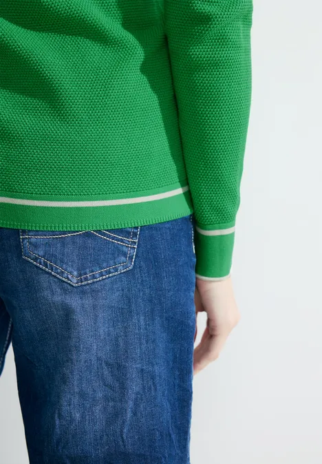 Struktur Strickpullover celery green