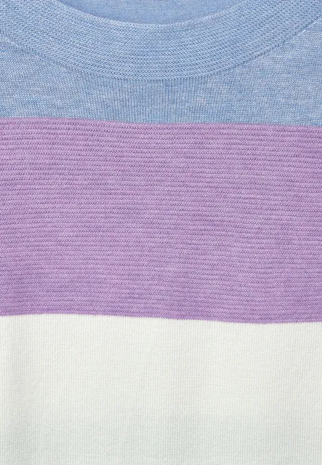 Pullover mit Streifen vanilla white
