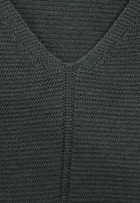 Trui met V-hals strong khaki Trui met V-hals strong khaki