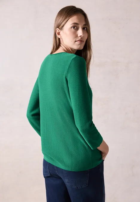 Strukturpullover malachite green