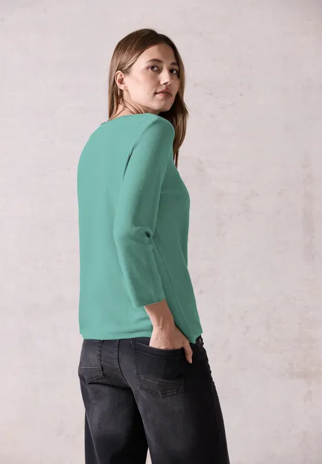 Strukturpullover adriatic green