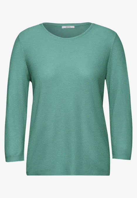 Strukturpullover adriatic green