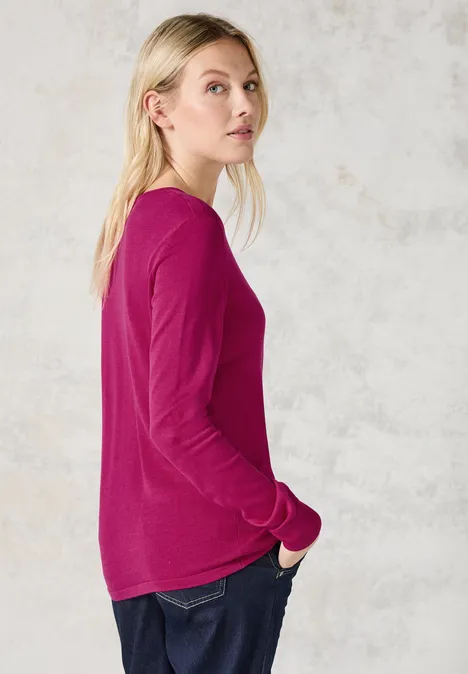 Feinstrickpullover jewel pink