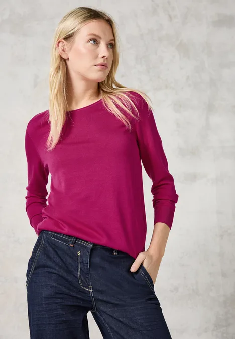 Feinstrickpullover jewel pink