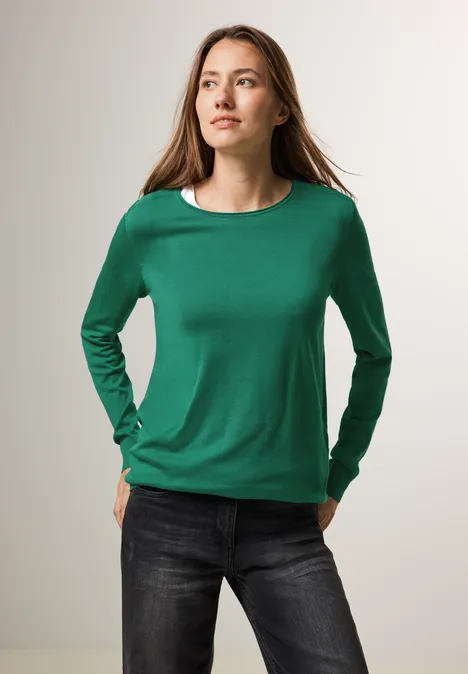 Feinstrickpullover malachite green