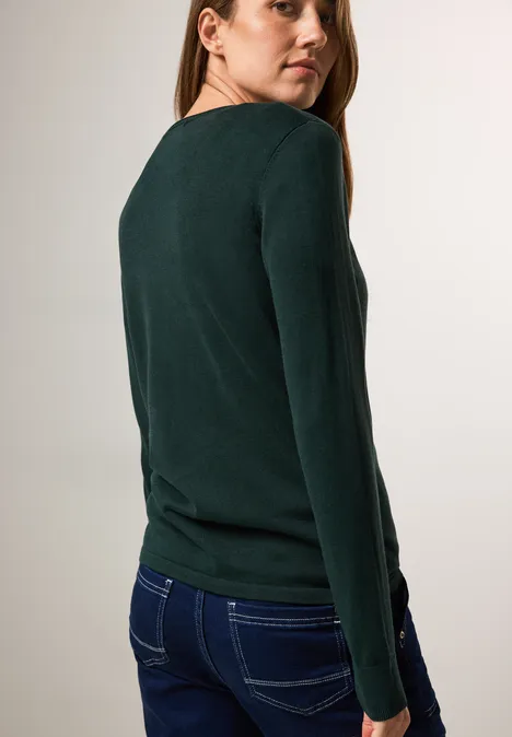 Feinstrickpullover fir green
