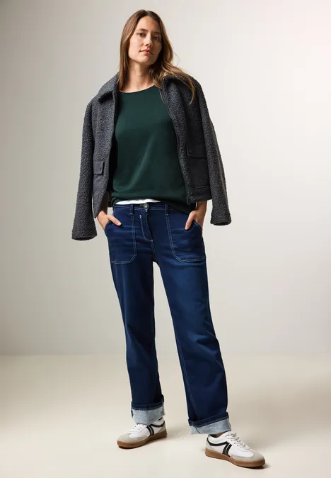 Feinstrickpullover fir green
