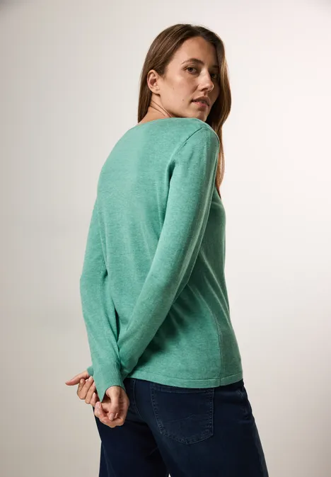 Feinstrickpullover adriatic green melange