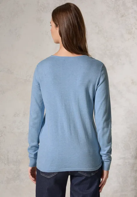 Feinstrickpullover whisper blue melange