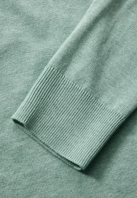 Feinstrickpullover glaced green melange