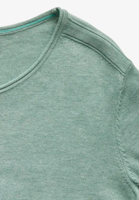 Feinstrickpullover glaced green melange