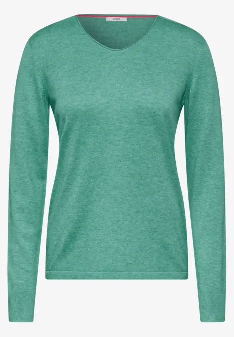 Pullover adriatic green melange