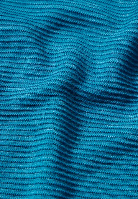 Trui met structuurmix heather aqua melange
