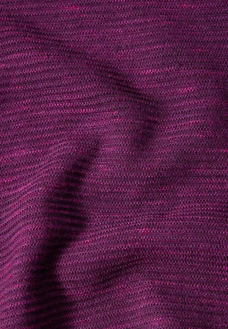 Strukturmix-Pullover heather berry melange