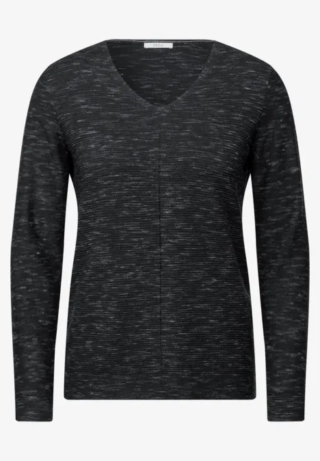 Trui met structuurmix heather deep charcoal grey mel Trui met structuurmix heather deep charcoal grey mel