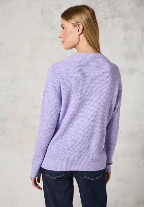 Strukturpullover wild lilac melange