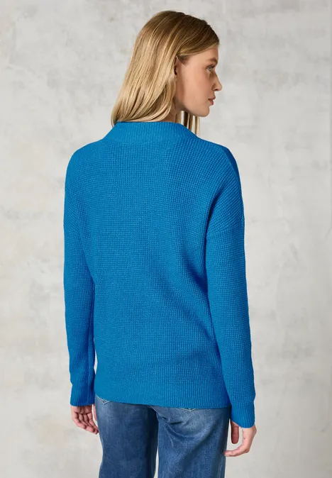 Strukturpullover dynamic aqua melange